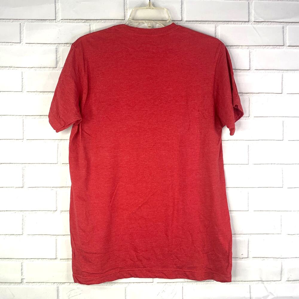 Tee Villain tshirt Free Mustache Rides Vlad red ringspun cotton medium unisex - Picture 3 of 4